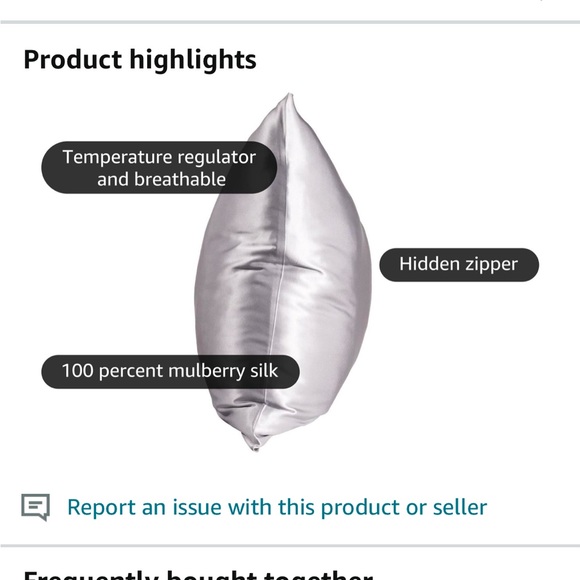 Silver grey standards silk pillow case - Picture 6 of 8